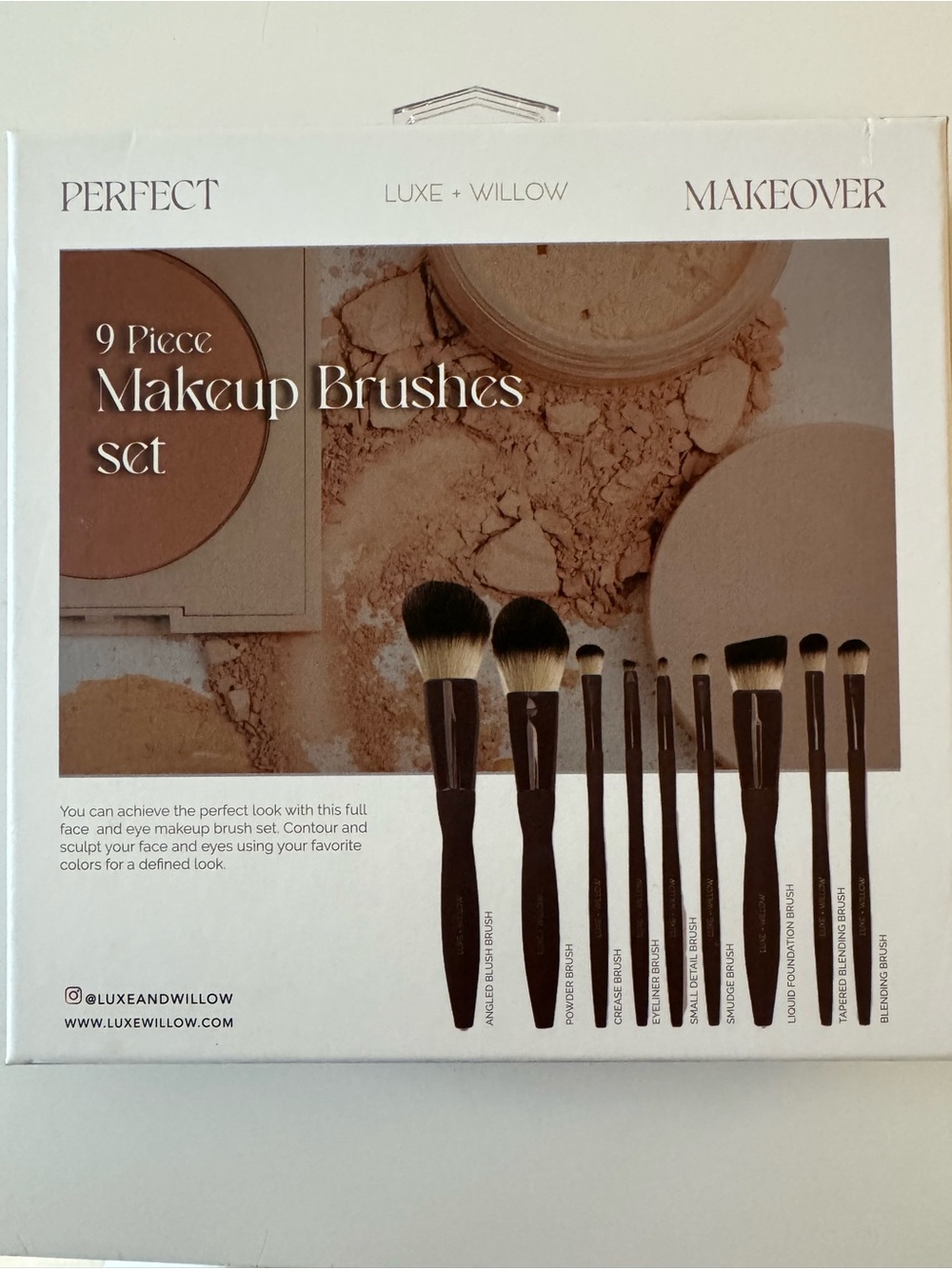 Luxe & Willow 9-Piece Makeup Brush Set
